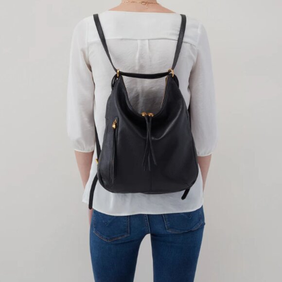 Hobo International Merrin Convertible Backpack Shoulder Bag Leather Aqua Blue - Picture 2 of 11